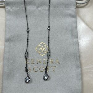 Kendra Scott Drop Earrings Gunmetal Color.